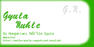 gyula muhle business card